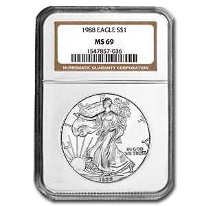 1988 Silver American Eagle (NGC MS 69) 