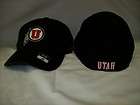 Utah Utes EH38Z Adidas Black Structured Flex Fit Hat Cap sz S/M