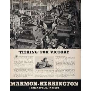  1943 Ad WWII Marmon Herrington Assembly Line Tanks WW2 