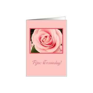  Dutch wedding anniversary card, pink rose Card Health 