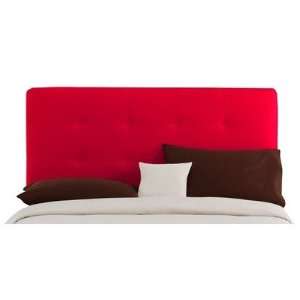  Double Button Tufted Headboard in Red Size: Twin 