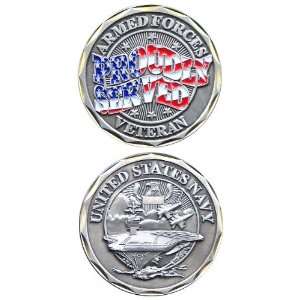  United States Navy Proud Veteran Challenge Coin 