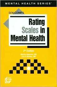 Rating Scales in Mental Health, (159195052X), Martha Sajatovic 