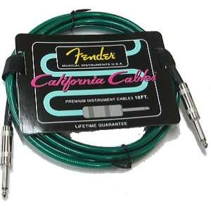   Fender 18 Ft. California Clear Cable, Surf Green Musical Instruments