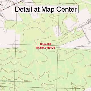  Quadrangle Map   Rose Hill, North Carolina (Folded/Waterproof
