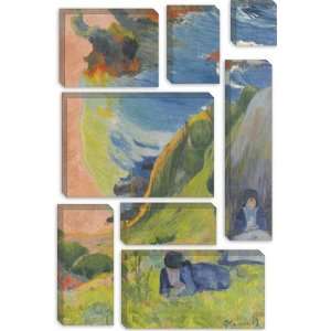 Au Dessus De La Mer 1889 by Paul Gauguin Canvas Painting Reproduction 
