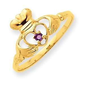 Genuine IceCarats Designer Jewelry Gift 14K Amethyst Birthstone Ring 