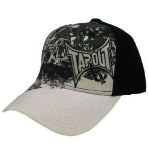  Cage Fighting Tapout MMA UFC Black White Small Med Hat Cap 
