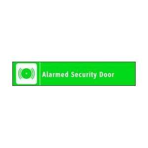  Security Sign,1 3/4 X 9in,wht/grn,eng   ELECTROMARK 