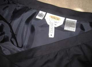 Talbots Navy 100% Silk A Line Long Dress Skirt 16P  