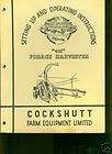 Cockshutt Bombardier Half Track op manual & part book  