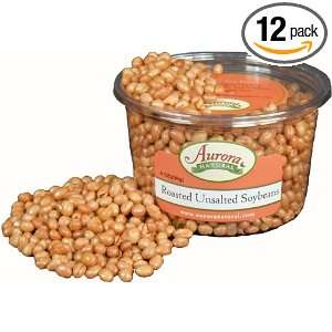Aurora Products Inc. Soybean Roasted No Salt, 8 Ounce Tub (Pack of 12)