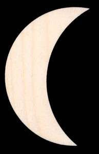 12 Crescent Moon Plaque Sign Unfinished Wood #571 12  