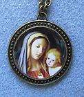Religious Catholic Art Jewelry, Domino Art Necklaces items in Two 