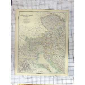   JOHNSTON ANTIQUE MAP c1870 AUSTRO HUNGARIAN MONARCHY