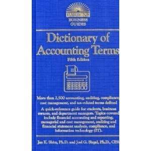  Dictionary of Accounting Terms  Author  Books