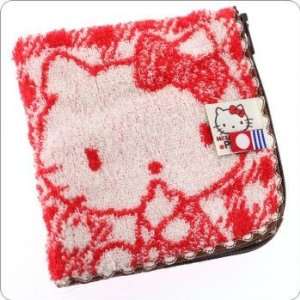   Made in Japan Imabari Towel Dot Pouch (Hello Kitty/Red Check) Baby