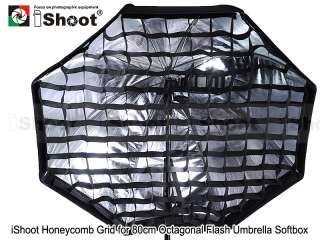 iShoot Octagonal Flash Diffuser Umbrella Softbox+HONEYCOMB GRID for 