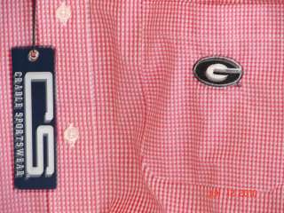 UGA Georgia NCAA Crable Mens Shirt RED Long Sleeve XL  