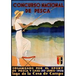 CONCURSO NACIONAL DE PESCA 1935 FISH FISHING SPORT SPAIN SMALL VINTAGE 