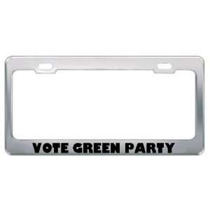  Vote Green Party Metal License Plate Frame Tag Holder 
