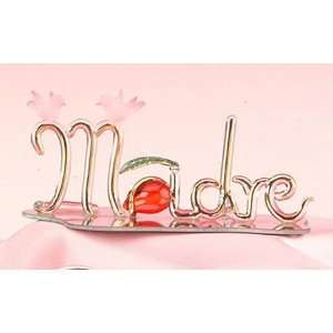 Madre W/ Two Birds Red Stone Glass Figurine Design Model Collection 