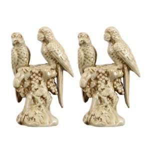 Birds Pattern Pair of Birds on Stone Statue and Home Decor II (Pack 2 