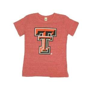    Texas Tech Red Raiders Red Jr Tri Blend Mascot T