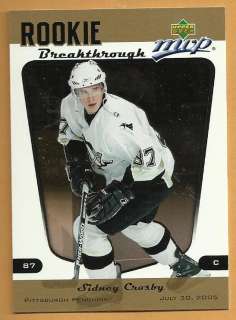 05 06 UD BREAKTHROUGH ROOKIE RC Sidney Crosby ONLY 1 ON  