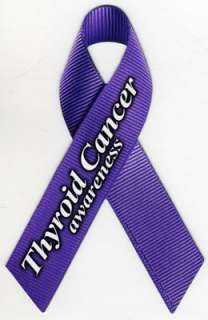 Thyroid Cancer Awareness Ribbon Magnet. These realistic ribbon magnets 