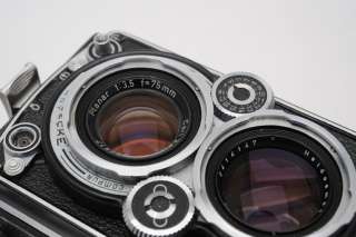 Rolleiflex 3.5 E Type 1 w/75mm 3.5 Carl Zeiss Planar lens *NICE 