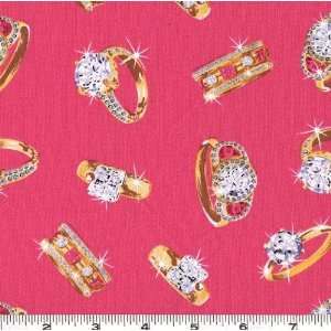   Kidz Prints Diamonds Hot Pink Fabric By The Yard: Arts, Crafts