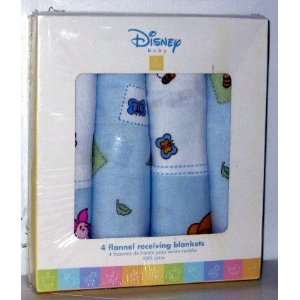    Disney Baby 4 Flannel Receiving Blankets Bedtime Stories Baby