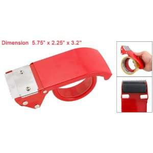  Red Metal 2 Packaging Tape Roll Dispenser Cutter: Office 