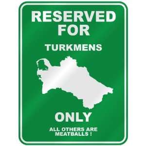RESERVED FOR  TURKMEN ONLY  PARKING SIGN COUNTRY TURKMENISTAN