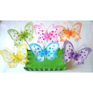  POLKA DOT BUTTERFLY ON A STICK 4(6PC SET) Kitchen 