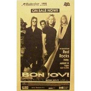  Bon Jovi Red Rocks 1995 Original Concert Poster: Home 