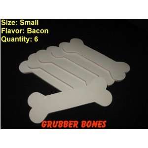    6 Small Grubber Bone Chew Toy, Bacon Flavored: Everything Else