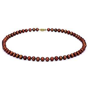  8.5 9mm Chocolate Freshwater Pearl Necklace Jewelry