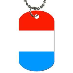 Luxembourg Flag Dog Tag