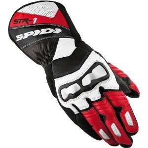  Spidi Mens Red STR 1 Leather Gloves   Size : Large 