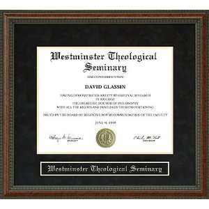  Westminster Theological Seminary (WTS) Diploma Frame 