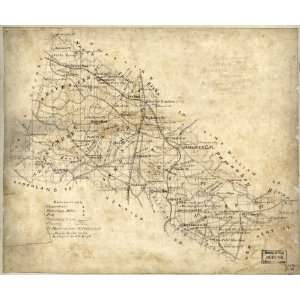  1871 Civil War map of Hanover, Virginia