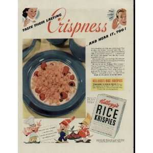   Crackle, Pop  1940 Kelloggs Rice Krispies Ad, A6119A. 19400401