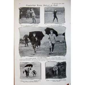  1908 Cambridge Oxford Golf Sport Inter Varsity Men