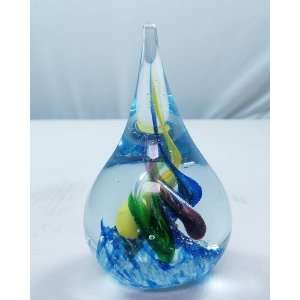  Murano Design Rainbow Spiral Bulb Shape Paperweight PW 801 