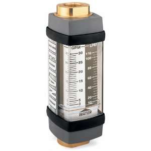  FlowMeter, 1.25in. Brass, 3.0/30 GPM H2O 1.25 Brass Body 