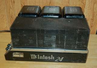 McIntosh 240 Stereo Tube Amplifier with Tube Cage for Parts or Repair 