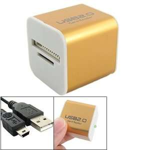   Gold Tone Cubic M2 MicroSD MS Duo Pro Multi Card Reader: Electronics