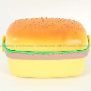   : Hamburger Shaped Lunchbox Lunch Box Bento w/ Spoon: Home & Kitchen